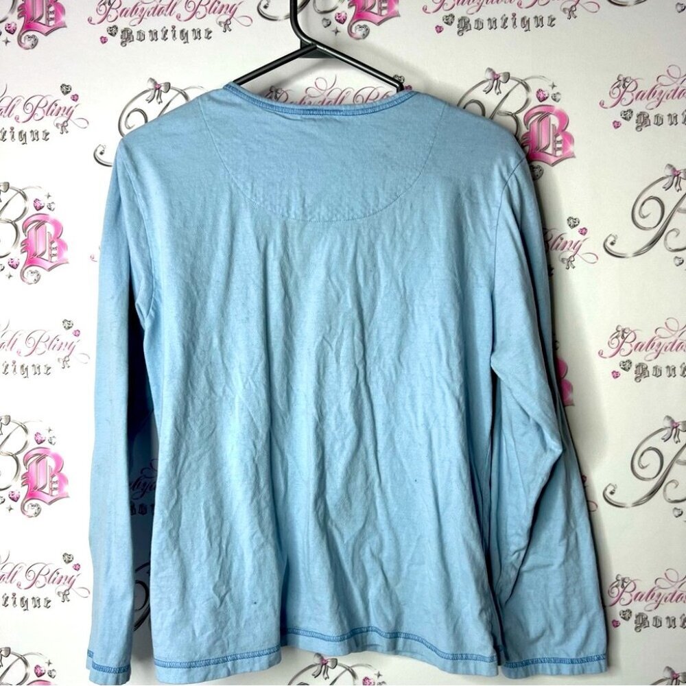 Disney shirt Pooh bear sleep Light Blue Long Sleeve Tee with Character Design - Picture 3 of 5
